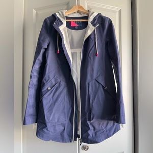 Trout Rainwear Long Jacket Made in Canada Navy Blue size M